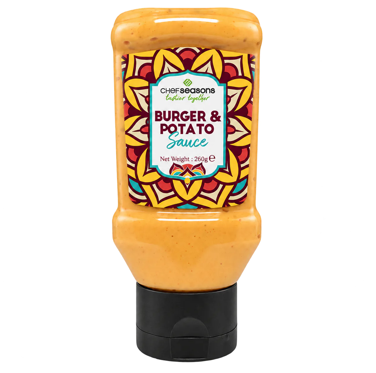 Chef Seasons Burger & Potato Sauce, original product packaging