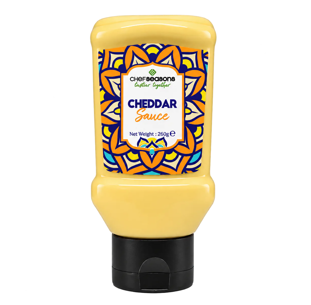 Chef Seasons Cheddar Sauce, original product packaging