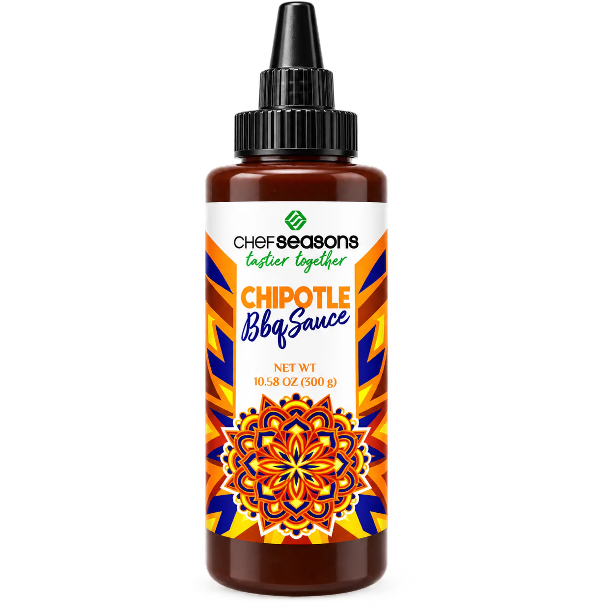 Chef Seasons Chipotle BBQ Sauce, original product packaging