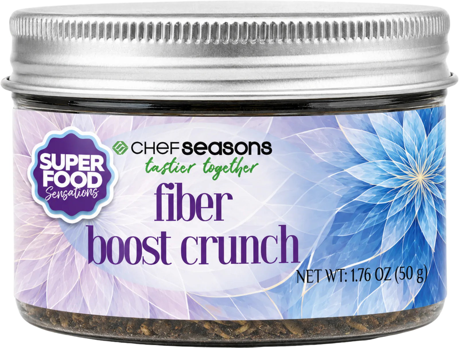 Chef Seasons Fiber Boost Crunch, original product packaging
