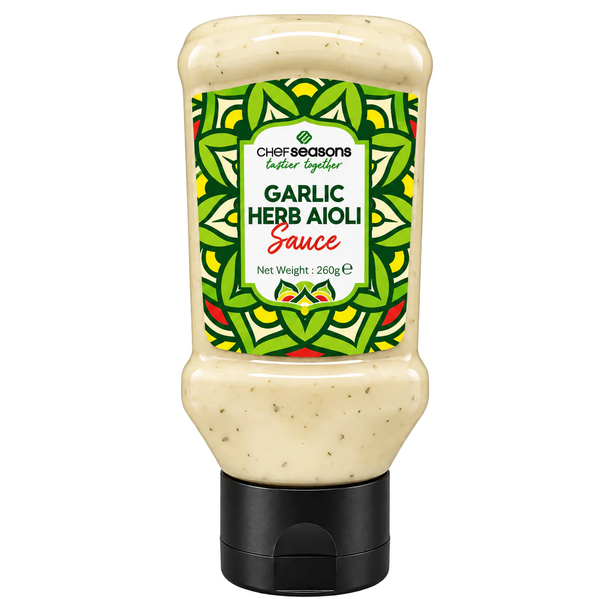 Chef Seasons Garlic Herb Aioli, original product packaging