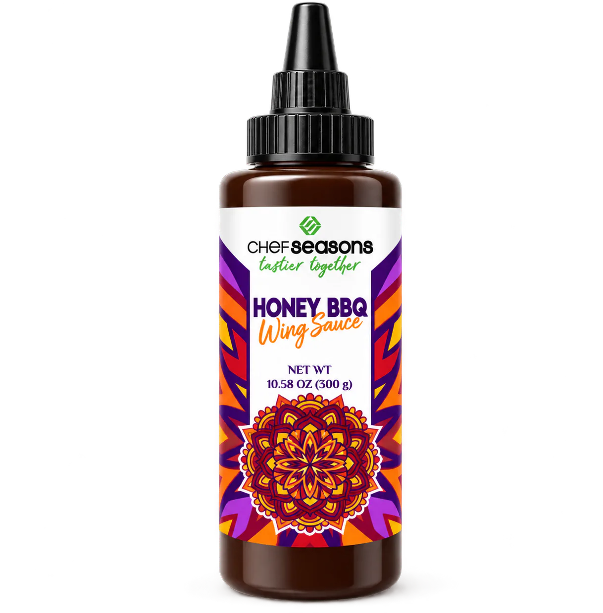 Chef Seasons Honey BBQ Wing Sauce, original product packaging