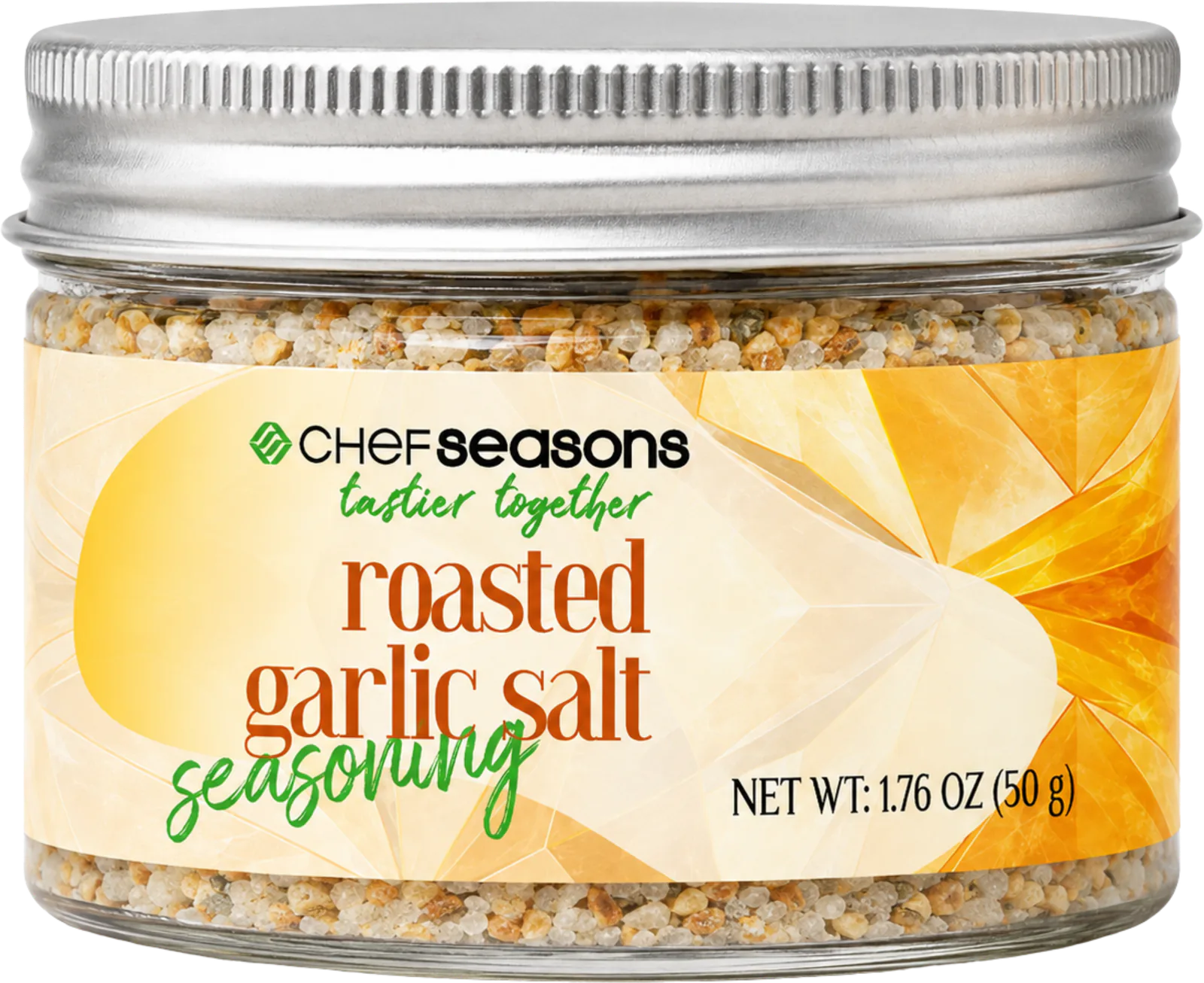 Chef Seasons Roasted Garlic Salt, original product packaging